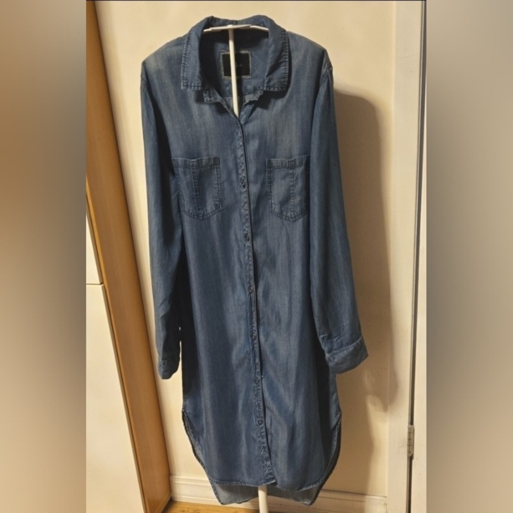 RAILS Chambray Tencel Denim Midi Shirt Dress Size S